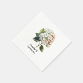 Hydrangea Blume Flora Liebhaber der Wasserfarbe Serviette (Ecke)