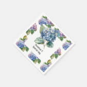 Hydrangea Blume Flora Liebhaber der Wasserfarbe Serviette (Ecke)