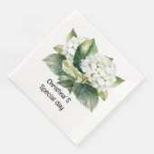 Hydrangea Blume Flora Liebhaber der Wasserfarbe Serviette (Ecke)