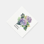 Hydrangea Blume Flora Liebhaber der Wasserfarbe Serviette (Ecke)