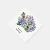 Hydrangea Blume Flora Liebhaber der Wasserfarbe Serviette (Ecke)