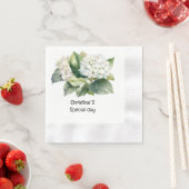 Hydrangea Blume Flora Liebhaber der Wasserfarbe Serviette (Beispiel)