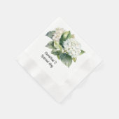 Hydrangea Blume Flora Liebhaber der Wasserfarbe Serviette (Ecke)