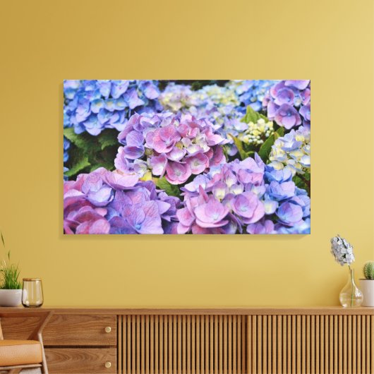 Hydrangea-Blume Fotokunst Leinwanddruck (Insitu (Wohnzimmer))