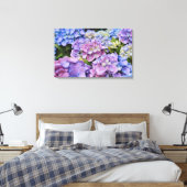 Hydrangea-Blume Fotokunst Leinwanddruck (Insitu (Schlafzimmer))