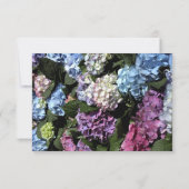 Hydrangea Blume Frame Wedding RSVP Karte (Rückseite)