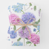 Hydrangea-Blume für Wasserfarben Geschenkpapier Set (Beispiel)