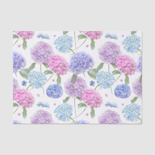 Hydrangea-Blume für Wasserfarben Seidenpapier (Vorderseite)