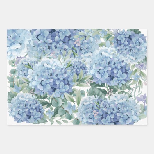 Hydrangea-Blume Geschenkpapier Set (Vorderseite 3)