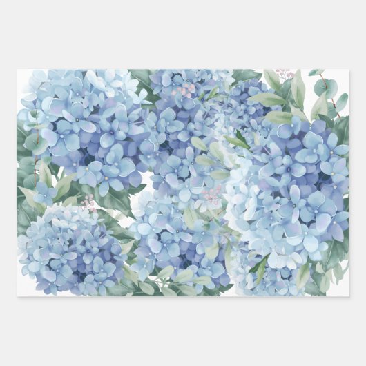 Hydrangea-Blume Geschenkpapier Set (Vorderseite)