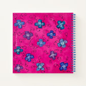 Hydrangea Blume Girl Spiral Notebook bemalt Notizblock (Rückseite)