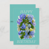 HYDRANGEA BLUME GLÜCKLICH BIRTHTAG (Vorne/Hinten)