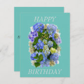 HYDRANGEA BLUME GLÜCKLICH BIRTHTAG (Vorne/Hinten)