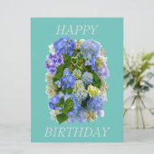 HYDRANGEA BLUME GLÜCKLICH BIRTHTAG (Stehend Vorderseite)