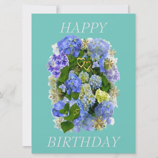 HYDRANGEA BLUME GLÜCKLICH BIRTHTAG (Vorderseite)