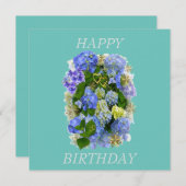 HYDRANGEA BLUME GLÜCKLICH BIRTHTAG (Vorne/Hinten)