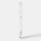 Hydrangea Blume & Gold Elegantes Glam Personalisie Case-Mate iPhone Hülle (Rückseite / Links)