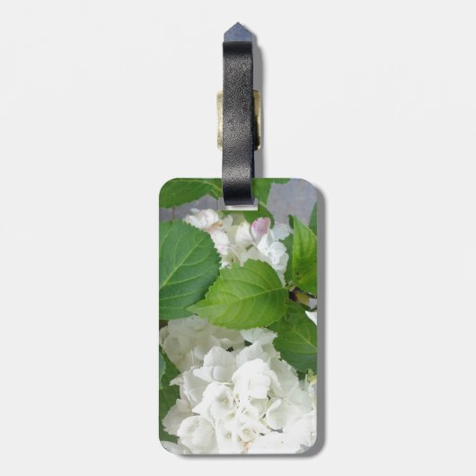 Hydrangea Blume Grüner Garten Pflanze Gepäckanhänger (Rückseite vertikal)
