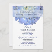 Hydrangea Blume Hochzeit Probe Dinner Einladung (Vorderseite)