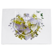 Hydrangea-Blume im Herzen Große Geschenktüte (Vorderseite)