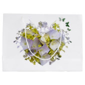 Hydrangea-Blume im Herzen Große Geschenktüte (Rückseite)