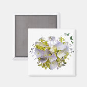 Hydrangea-Blume im Herzen Magnet (Vorderseite/Rückseite)