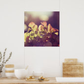 Hydrangea-Blume in Sunlight Lila Bokeh Poster (Küche)