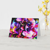 Hydrangea-Blume Karte (Gelbe Blume)