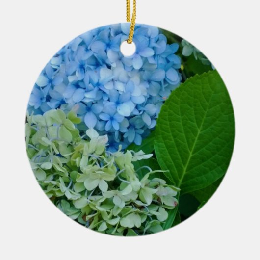 Hydrangea-Blume Keramik Ornament (Vorne)
