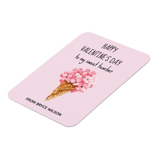 Hydrangea Blume Lehrer Valentinstag flexibel Magnet (Linke Seite)