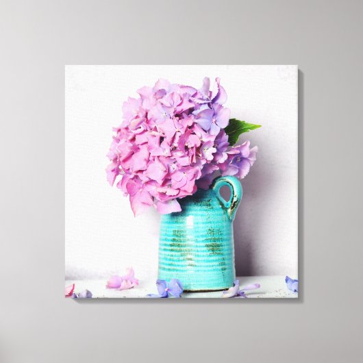 Hydrangea-Blume Leinwanddruck (Vorderseite)