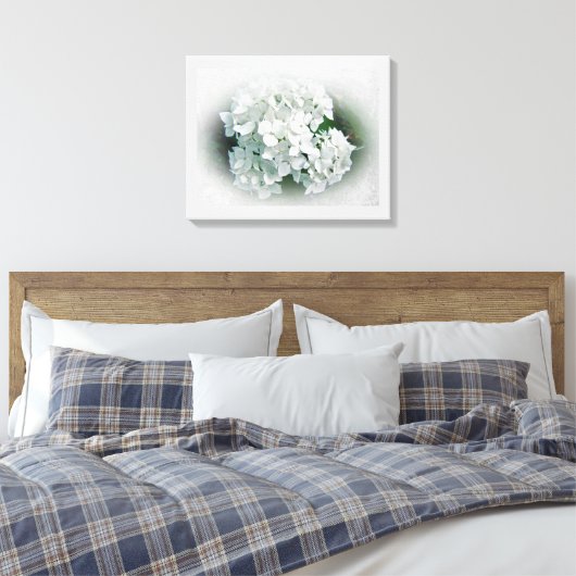 Hydrangea-Blume Leinwanddruck (Insitu (Schlafzimmer))