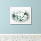 Hydrangea-Blume Leinwanddruck (Insitu (Holzboden))