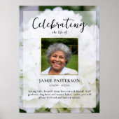 Hydrangea Blume Life Celebration Foto Beerdigung Poster (Vorne)