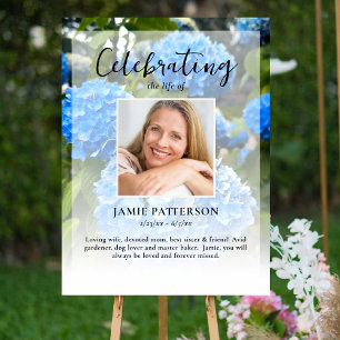 Hydrangea Blume Life Celebration Foto Beerdigung Poster