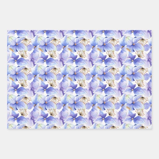 Hydrangea-Blume Nah Geschenkpapier Set (Vorderseite)
