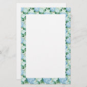 Hydrangea-Blume-Papier Briefpapier (Vorne/Hinten)