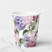 Hydrangea-Blume Pappbecher (Rückseite)