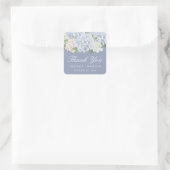 Hydrangea Blume Periwinkle Lila Wedding Party Quadratischer Aufkleber (Tasche)