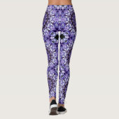 Hydrangea Blume Petals Abstrakt Art Pattern Leggings (Rückseite)