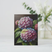 Hydrangea-Blume Postkarte (Stehend Vorderseite)
