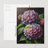 Hydrangea-Blume Postkarte (Vorne/Hinten)