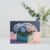 Hydrangea-Blume, Postüberquerung Postkarte (Stehend Vorderseite)