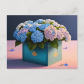Hydrangea-Blume, Postüberquerung Postkarte (Vorderseite)