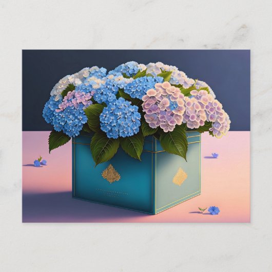 Hydrangea-Blume, Postüberquerung Postkarte (Vorderseite)