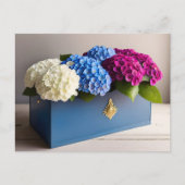 Hydrangea-Blume, Postüberquerung Postkarte (Vorderseite)