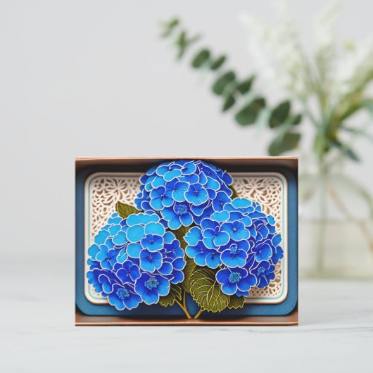 Hydrangea-Blume, Postüberquerung Postkarte (Stehend Vorderseite)