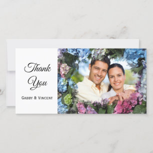 Hydrangea Blume Rahmen Hochzeit Danke Foto