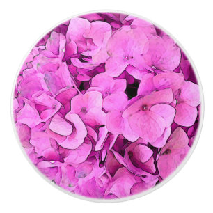 Hydrangea-Blume Rosa Keramikknauf