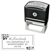 Hydrangea-Blume-Rücksendeadresse Permastempel (Beispiel)